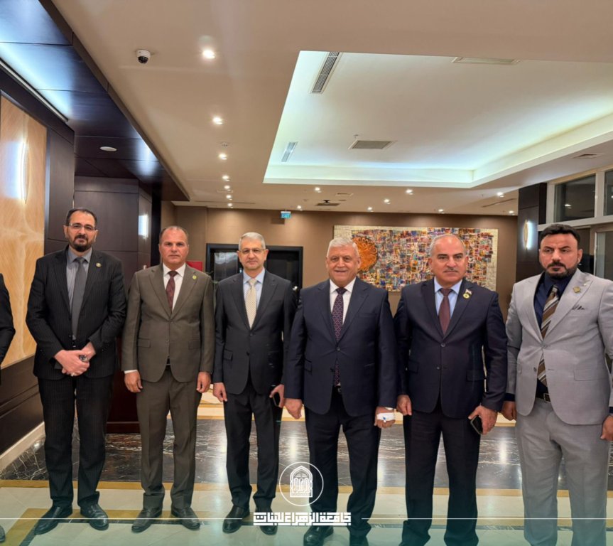 جامعة الزهراء تؤكد استمرارها في دعم واستقطاب الكفاءات العراقية خلال اجتماع النقابة