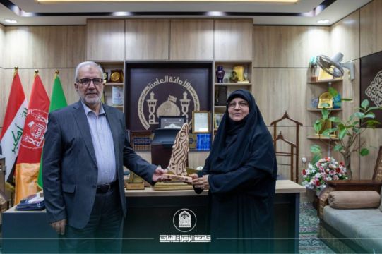 Imam Hussein Holy Shrine Receives Delegation from Al-Zahraa University and Commends its Academic Efforts