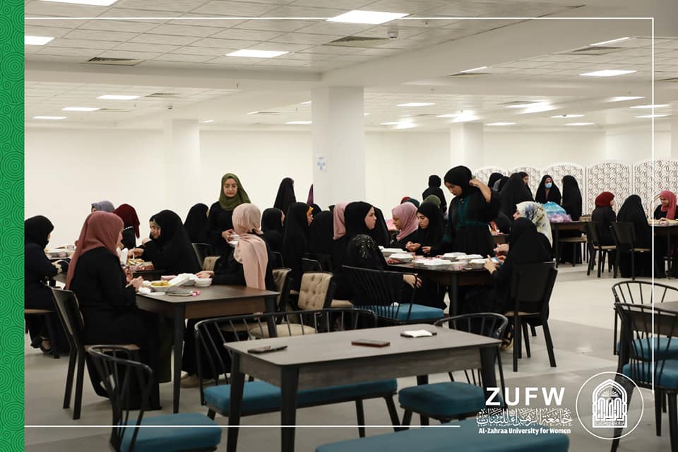 Students of Al-Zahraa university residing in the Residence hall of the university reminisced the traditional iftar meals with their families