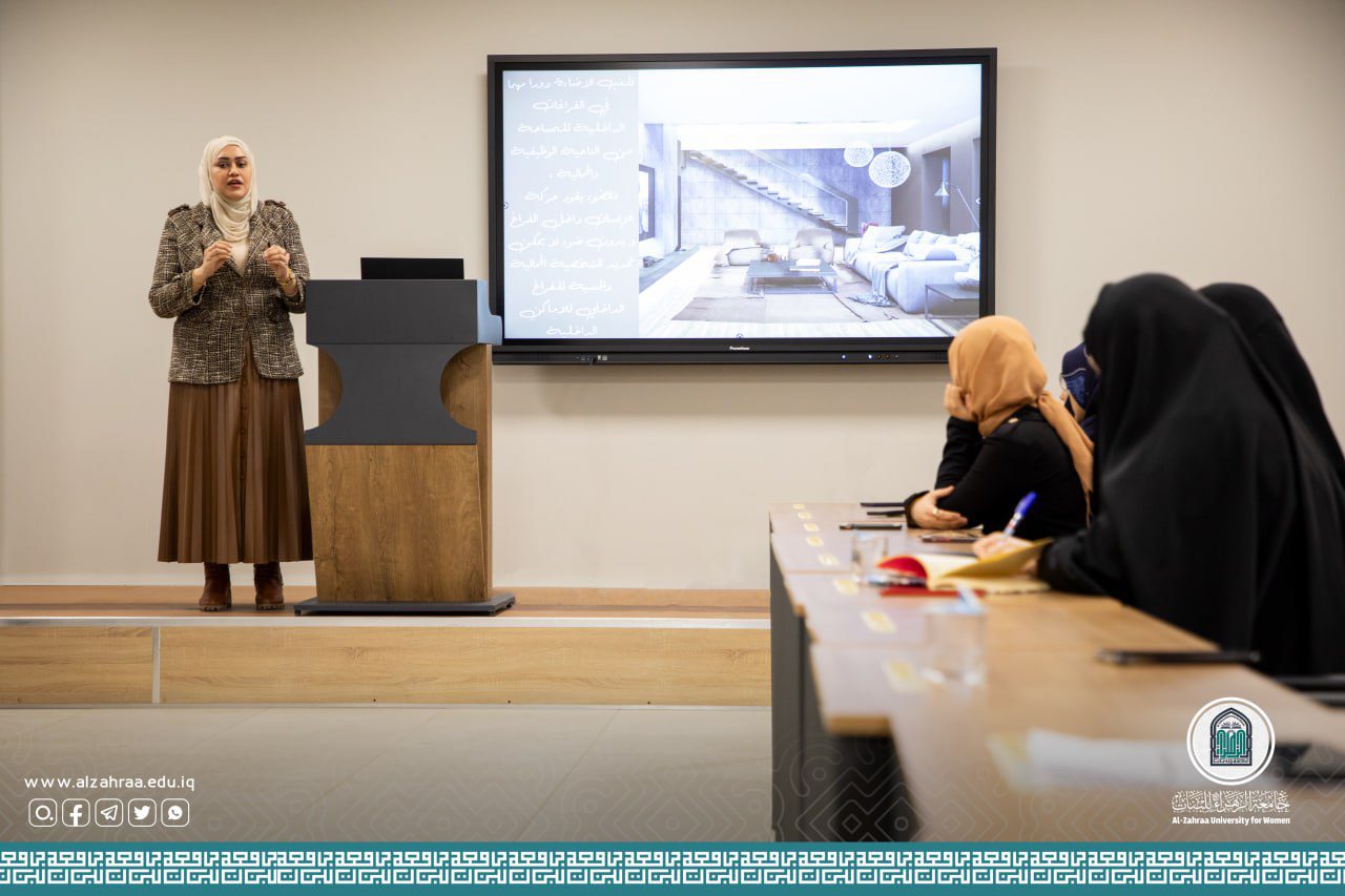 قسم الإعمار والمشاريع الهندسية يقيم ورشة حول التصميم الداخلي وطرق الإنارة