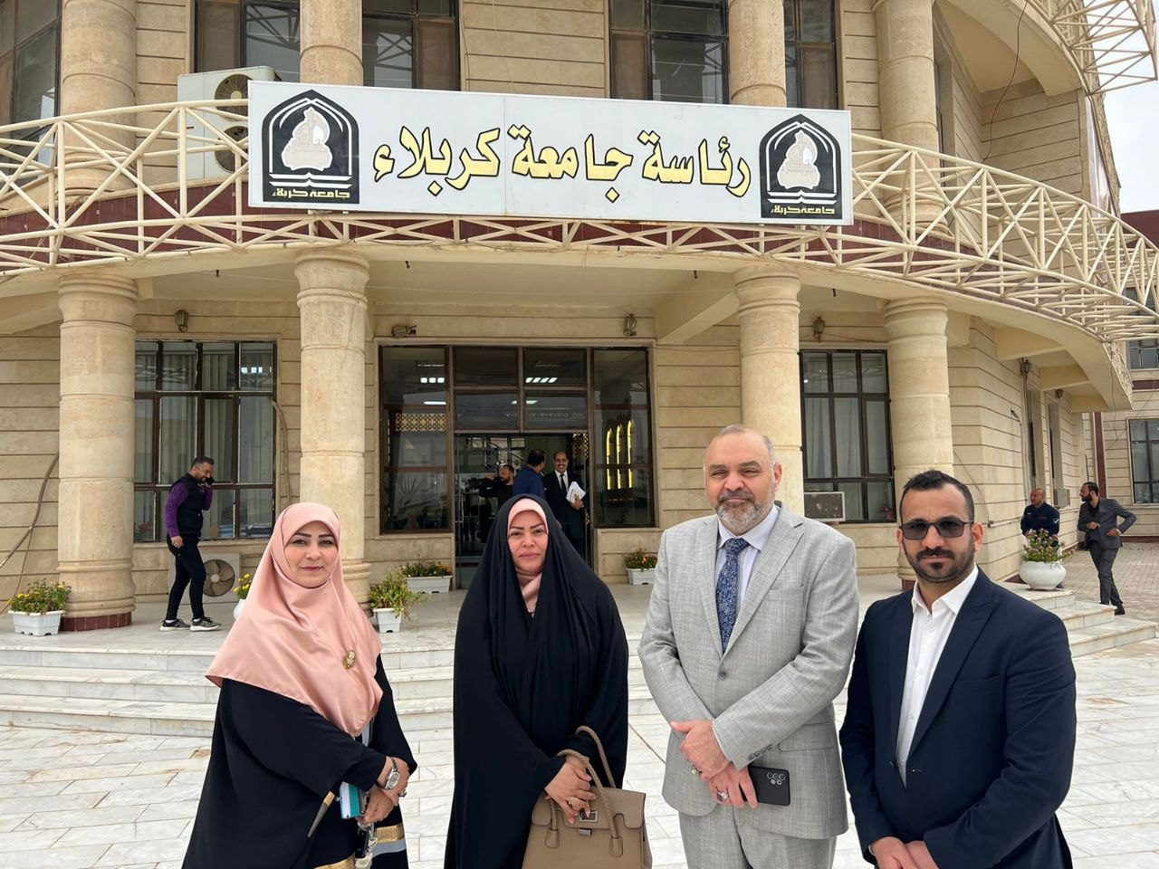 A delegation from Al-Zahraa University for Women attends the Sixteenth Scientific Conference.