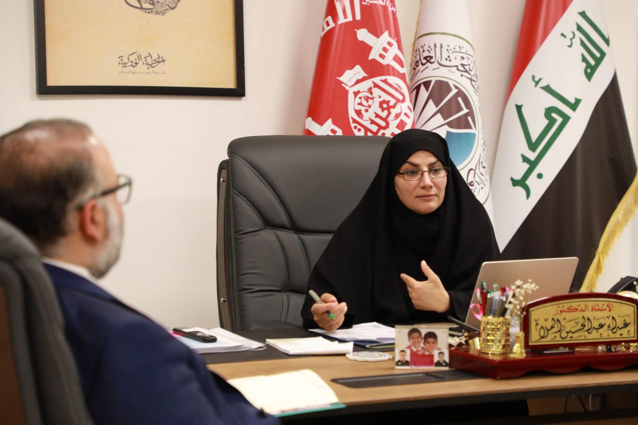 Information Technology Engineering College Council was held in the presence of the Dean, Prof. Dr. Ghidaa Abdul-Hussein Al-Mulla, Head of the Department of Artificial Intelligence Engineering, Asst. Prof. Dr. Hiba Jabbar Al-Uqabi, Head of the Department of Cybersecurity Engineering, Dr. Mohammed Faez Abu Al-Maali; and the Council Secretary, Asst. Lecturer Zahraa Shihab Ahmed.