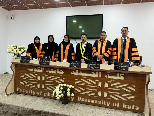 Dean of the Faculty of Pharmacy at Al-Zahra University for Women chairs MSc thesis discussion committee at the Faculty of Pharmacy/ University of Kufa