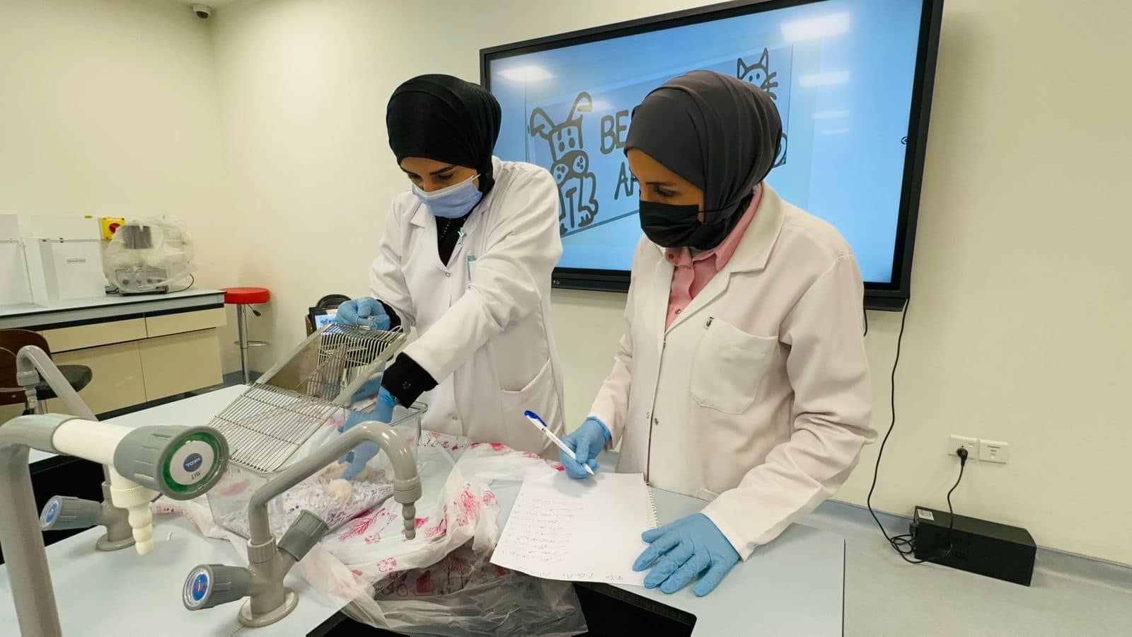 Part of the scientific training of the pharmaceutical laboratory